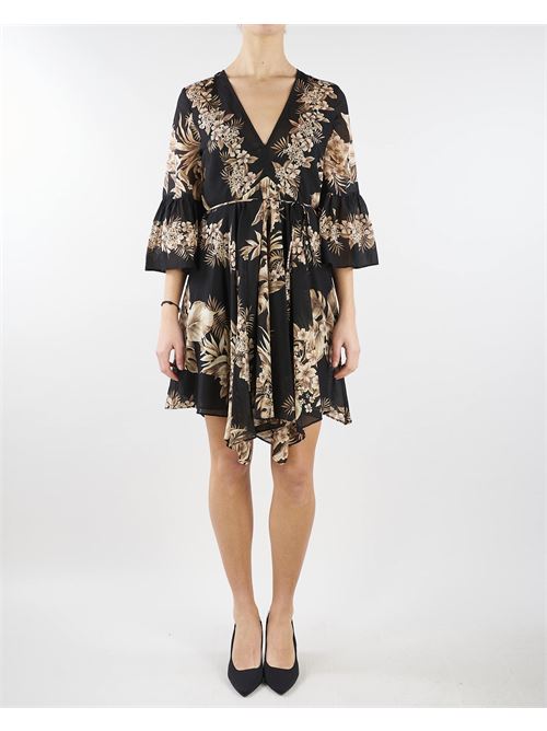Short asymmetrical dress in printed muslin Twinset TWIN SET | abito en | TT245210673